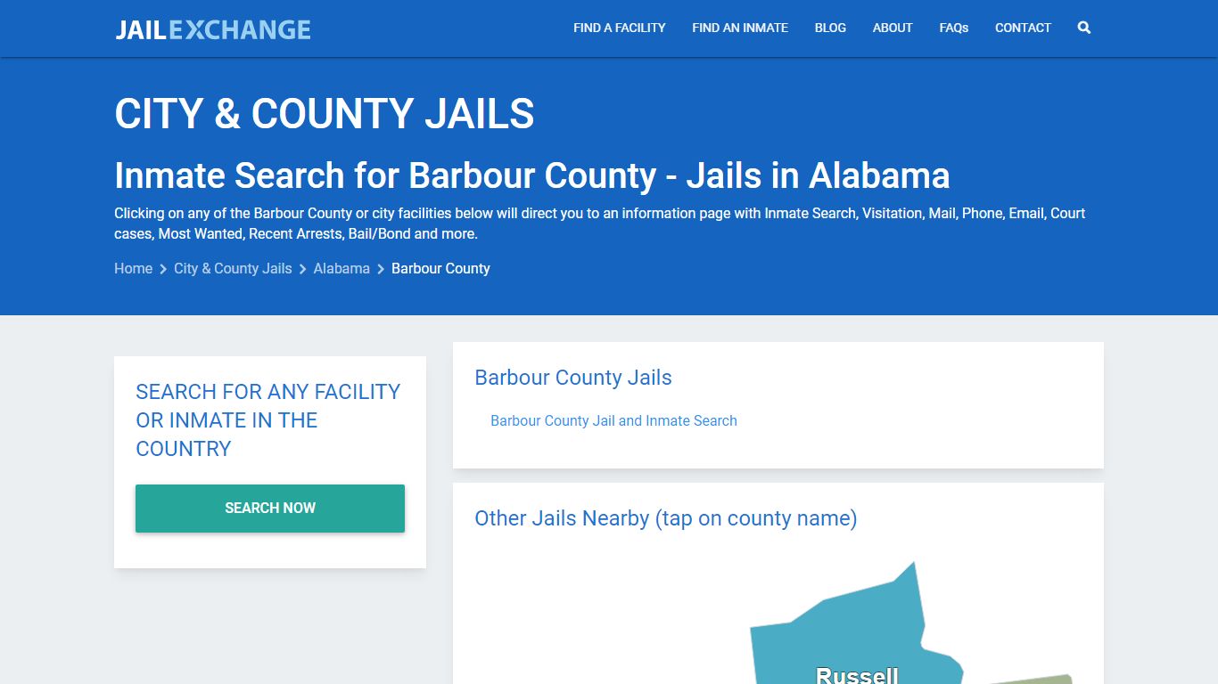 Inmate Search for Barbour County | Jails in Alabama - Jail Exchange